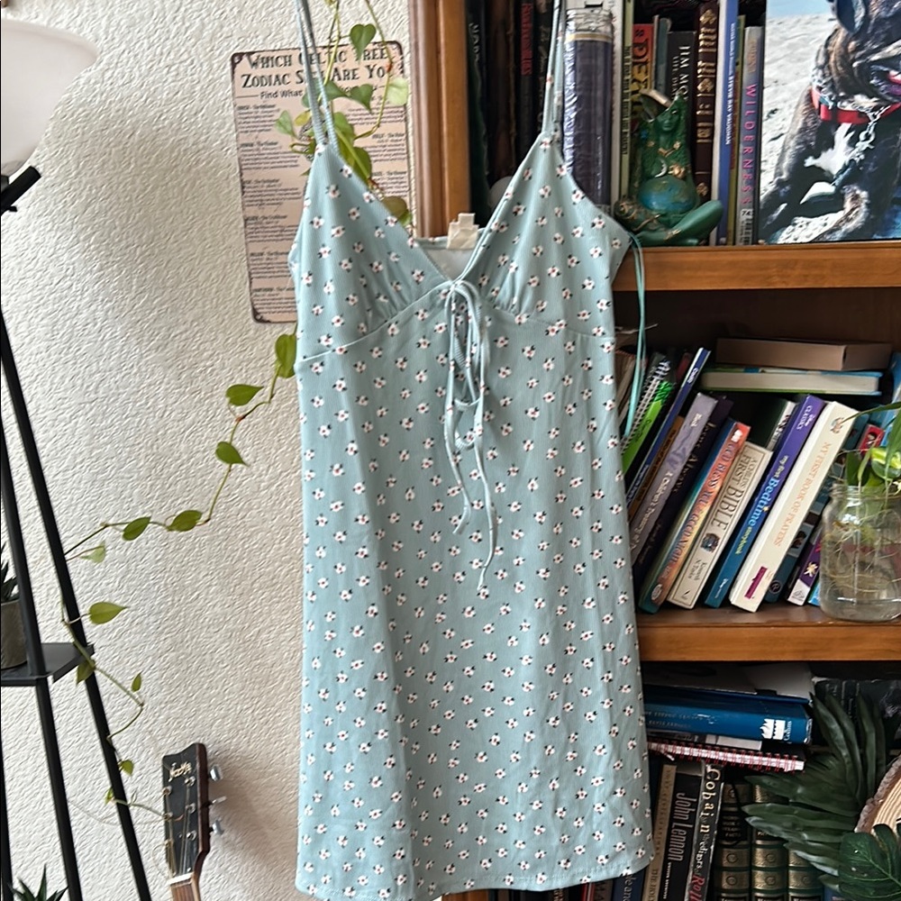 Floral Blue Mini Dress